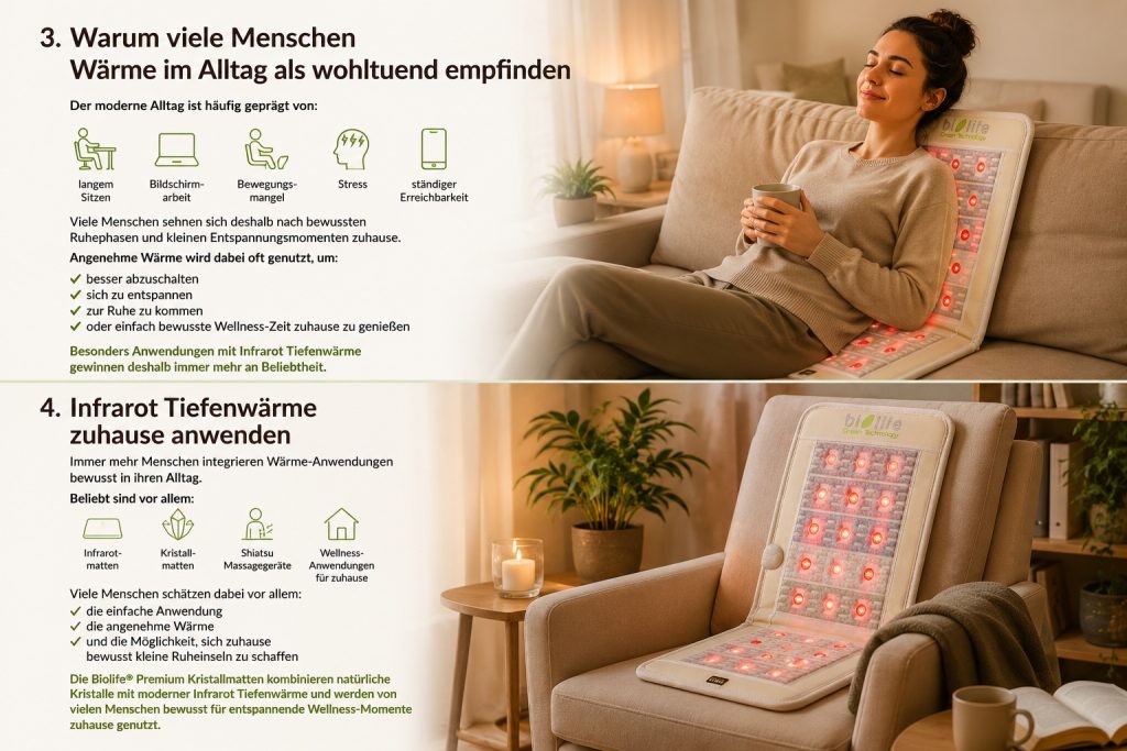Warum viele Menschen infrarot Tiefenwärme als wohltuend empfinden.