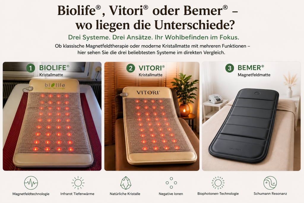 Die drei besten Kristallmatten Systeme im Vergleich
