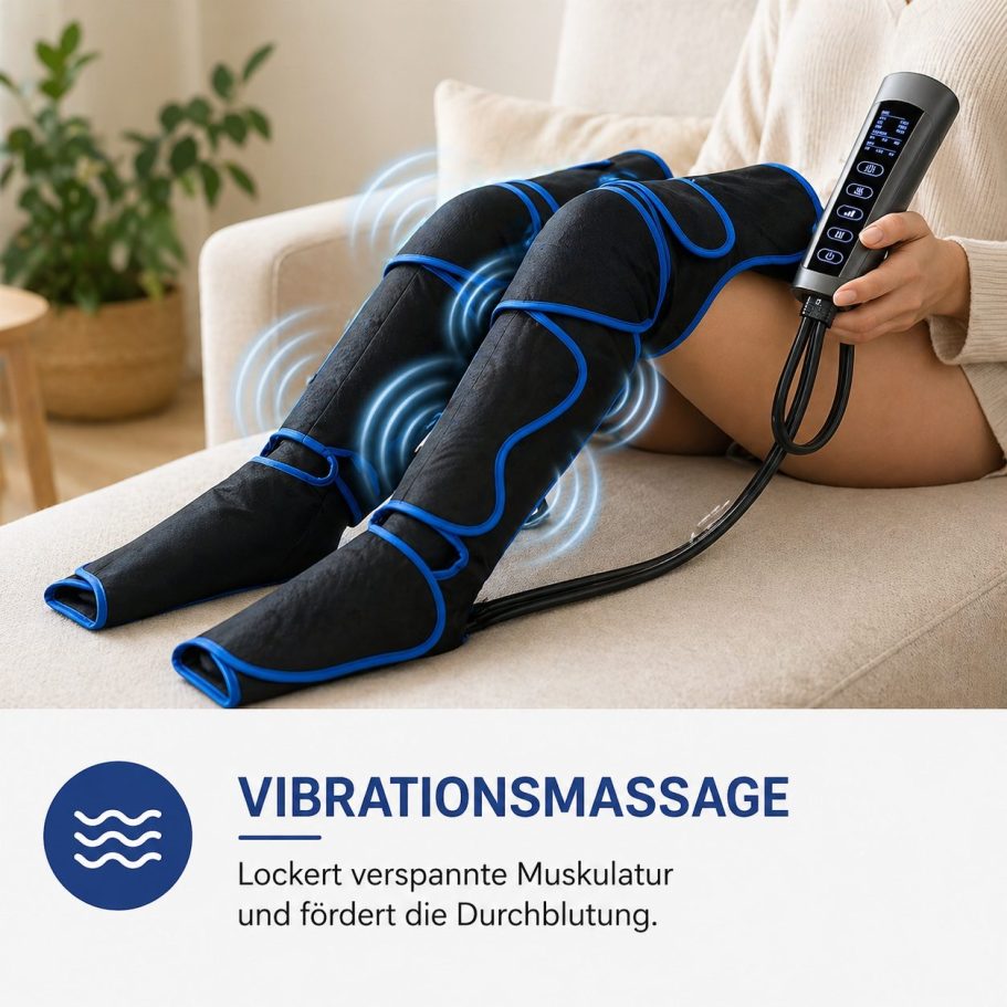 Lymphomat Pro+ Vibrationsmassage zur Lockerung der Muskulatur und Förderung der Durchblutung in den Beinen