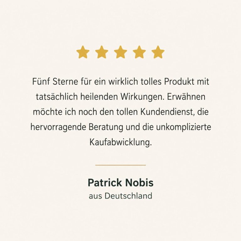 Echte Google Bewertung von echten Kunden für die Biolife® Premium Kristallmatte